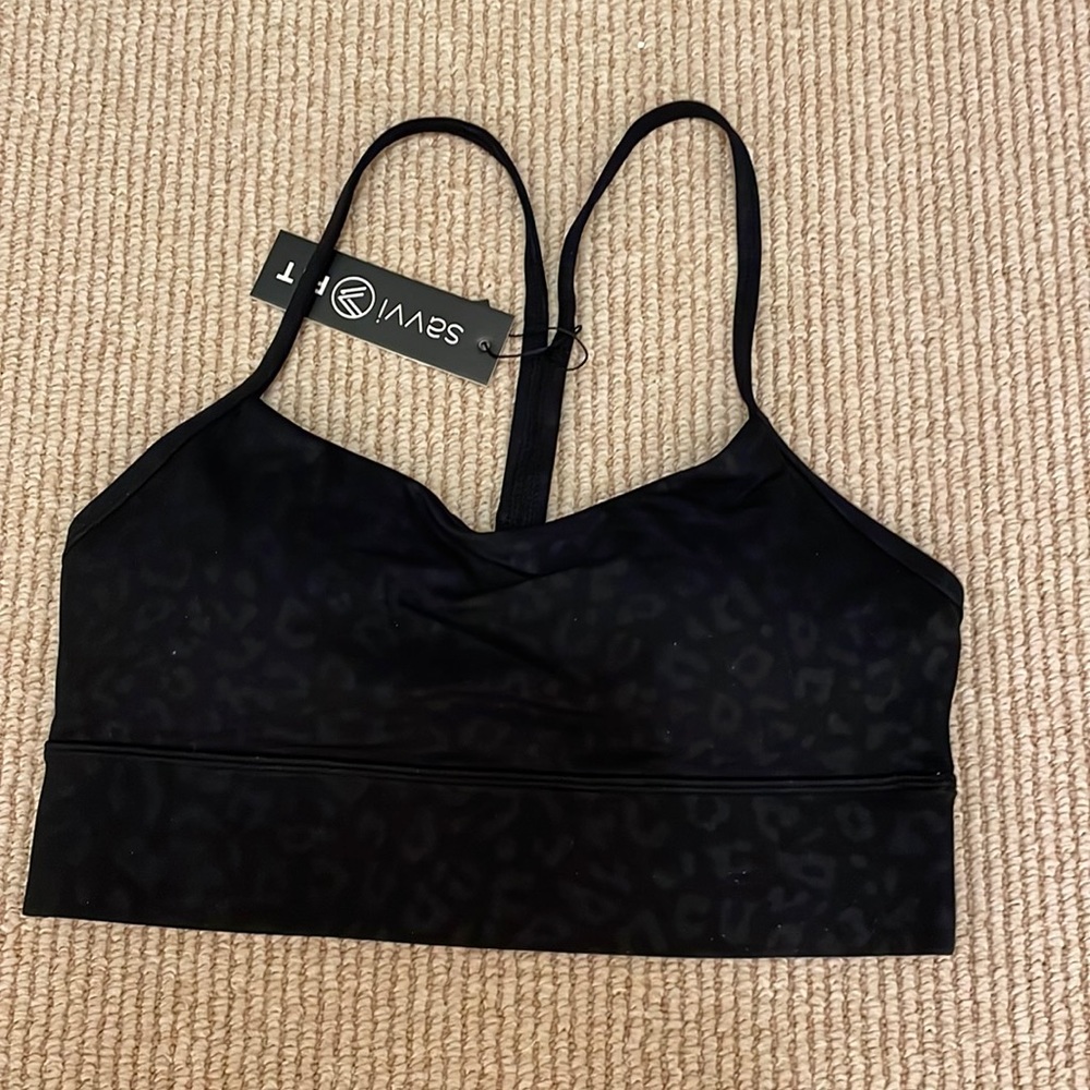 Savvi Swallow black cheetah print bra - NWT